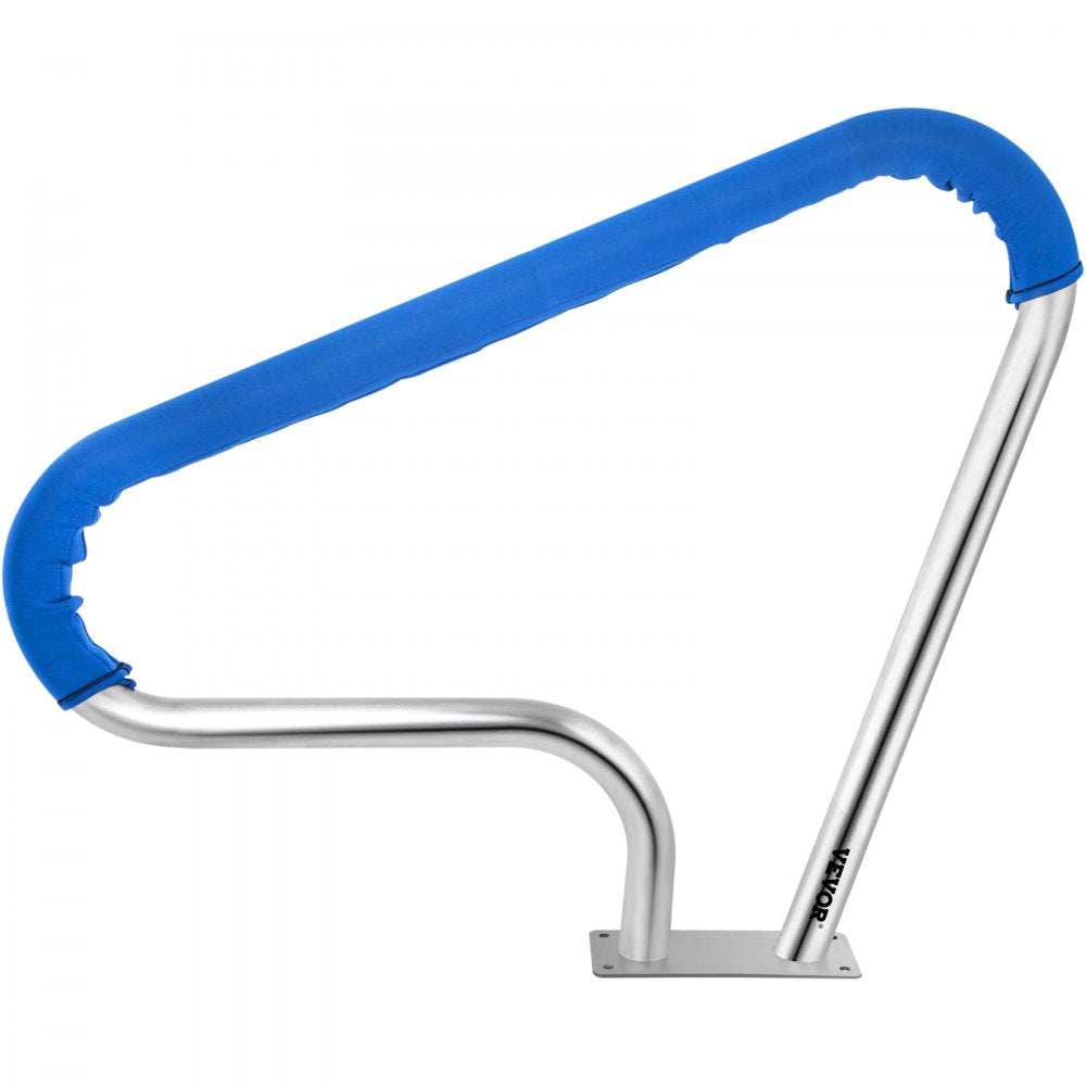 010941305183 - 39"L Stainless Steel Pool Handrail with Blue Grip Cover