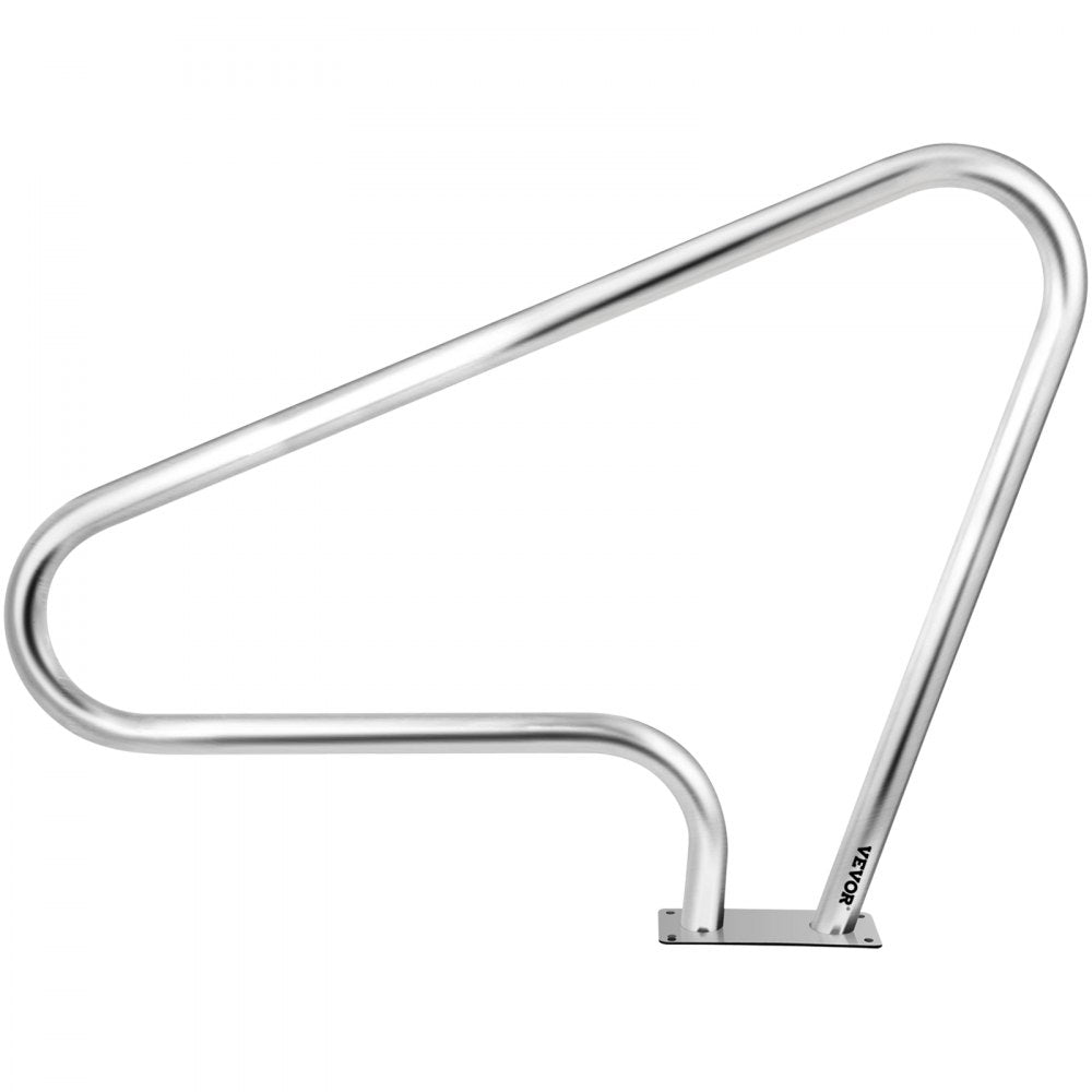 010932079912 - Durable 4ft Stainless Steel Pool Handrail with Blue Grip