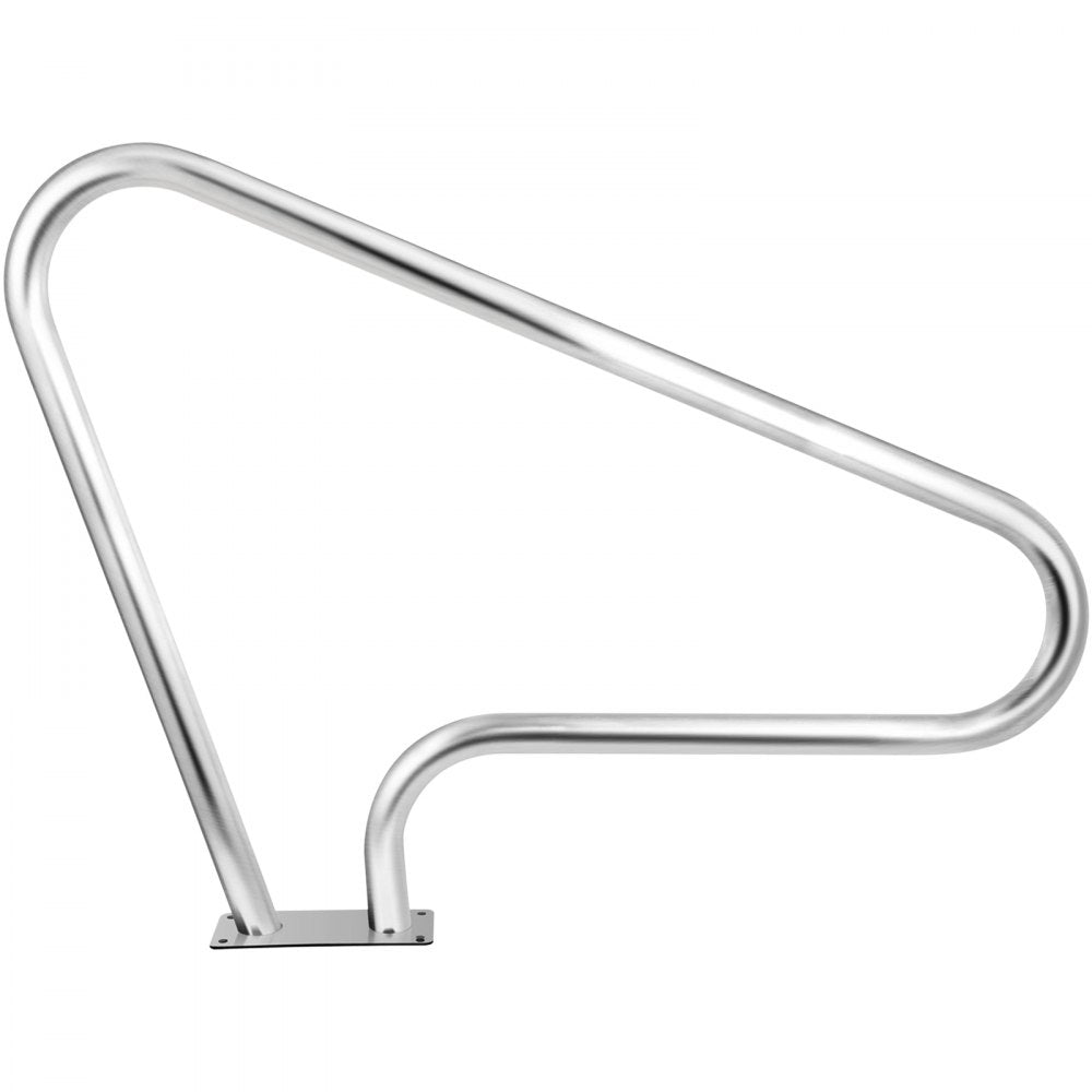 010932079912 - Durable 4ft Stainless Steel Pool Handrail with Blue Grip