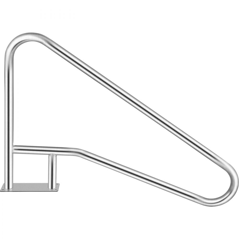 010566673663 - 54” Stainless Steel Pool Handrail with Skid-Proof Grip Cover