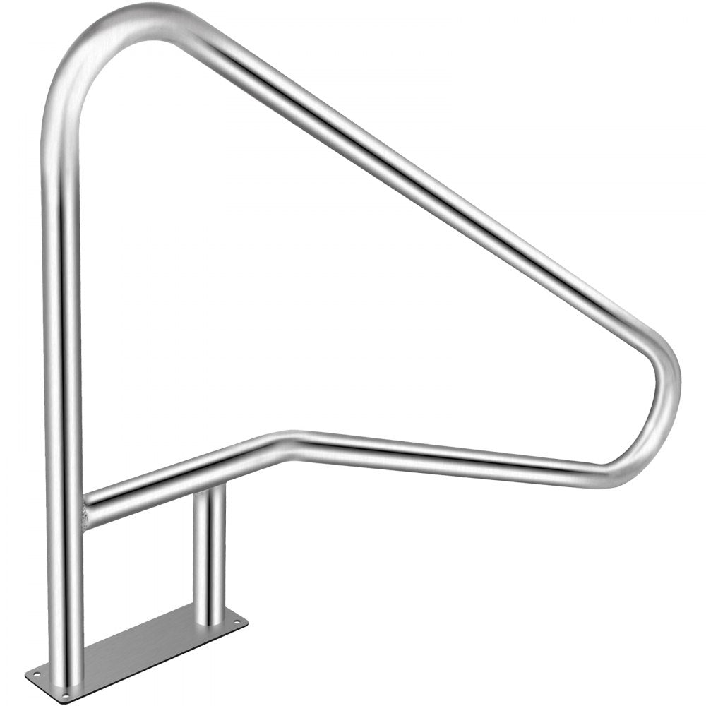 010566673663 - 54” Stainless Steel Pool Handrail with Skid-Proof Grip Cover