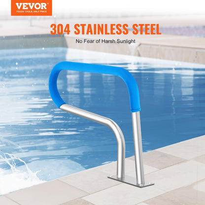 B-3223 - Durable Stainless Steel Pool Handrail with Non-Slip Grips