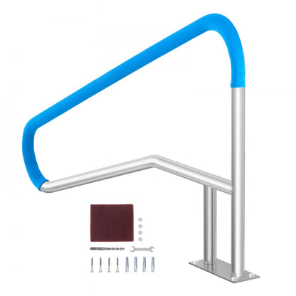 B-5436 - Durable Stainless Steel Pool Handrail with Non-Slip Grips