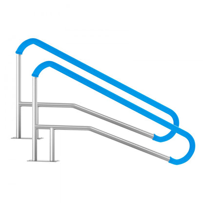 B-5532-D - Durable Stainless Steel Pool Handrail with Non-Slip Grips