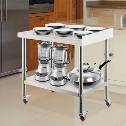 VV-SSWT-BJL-1524 - Durable Stainless Steel Prep Table with Adjustable Undershelf
