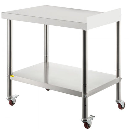 VV-SSWT-BJL-1524 - Durable Stainless Steel Prep Table with Adjustable Undershelf