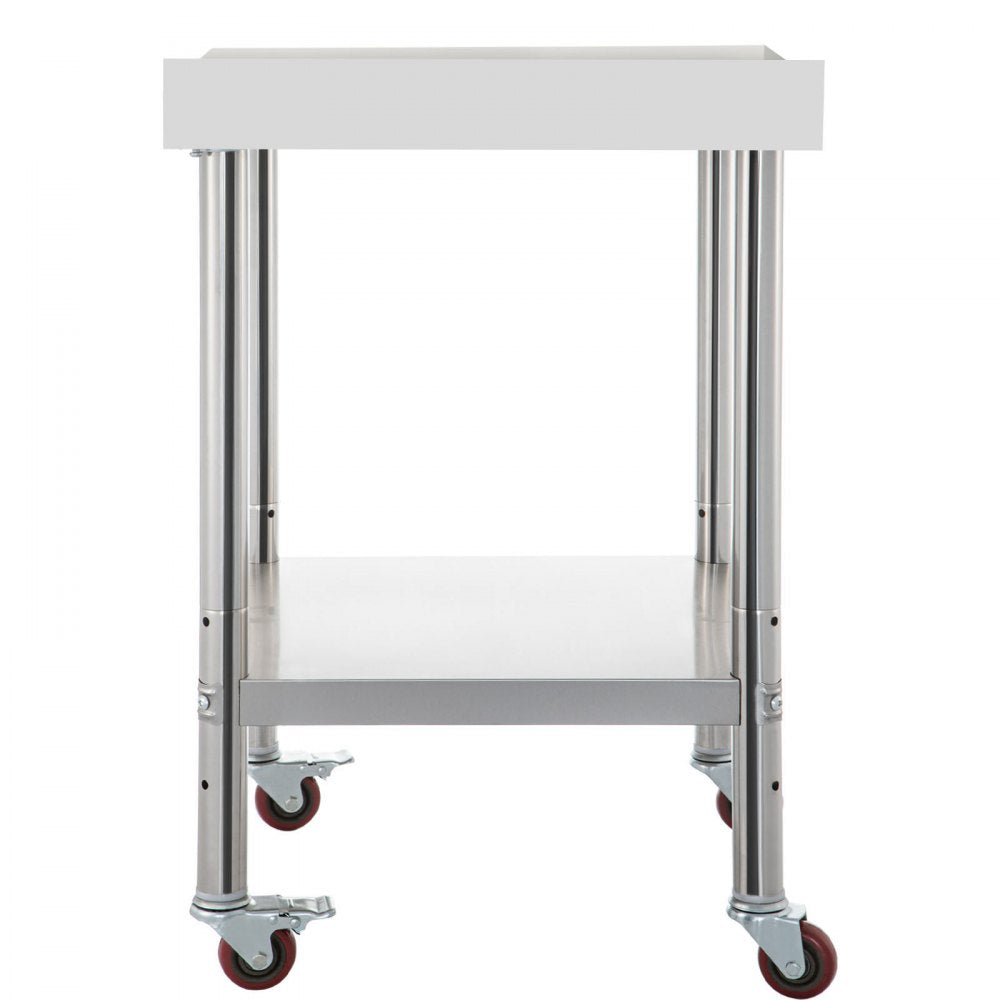 VV-SSWT-BJL-1524 - Durable Stainless Steel Prep Table with Adjustable Undershelf