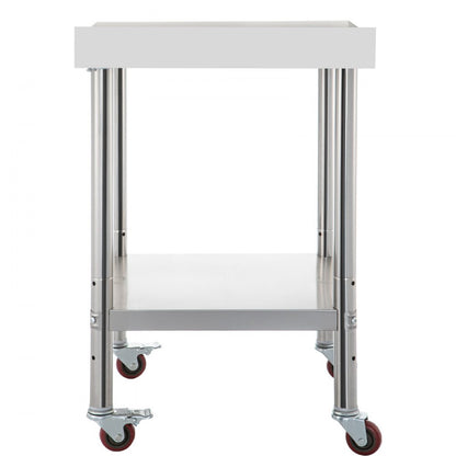 VV-SSWT-BJL-1524 - Durable Stainless Steel Prep Table with Adjustable Undershelf