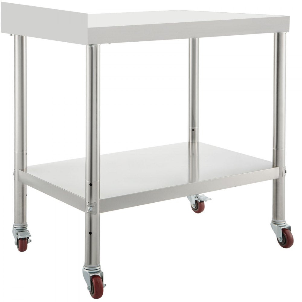 VV-SSWT-BJL-1524 - Durable Stainless Steel Prep Table with Adjustable Undershelf