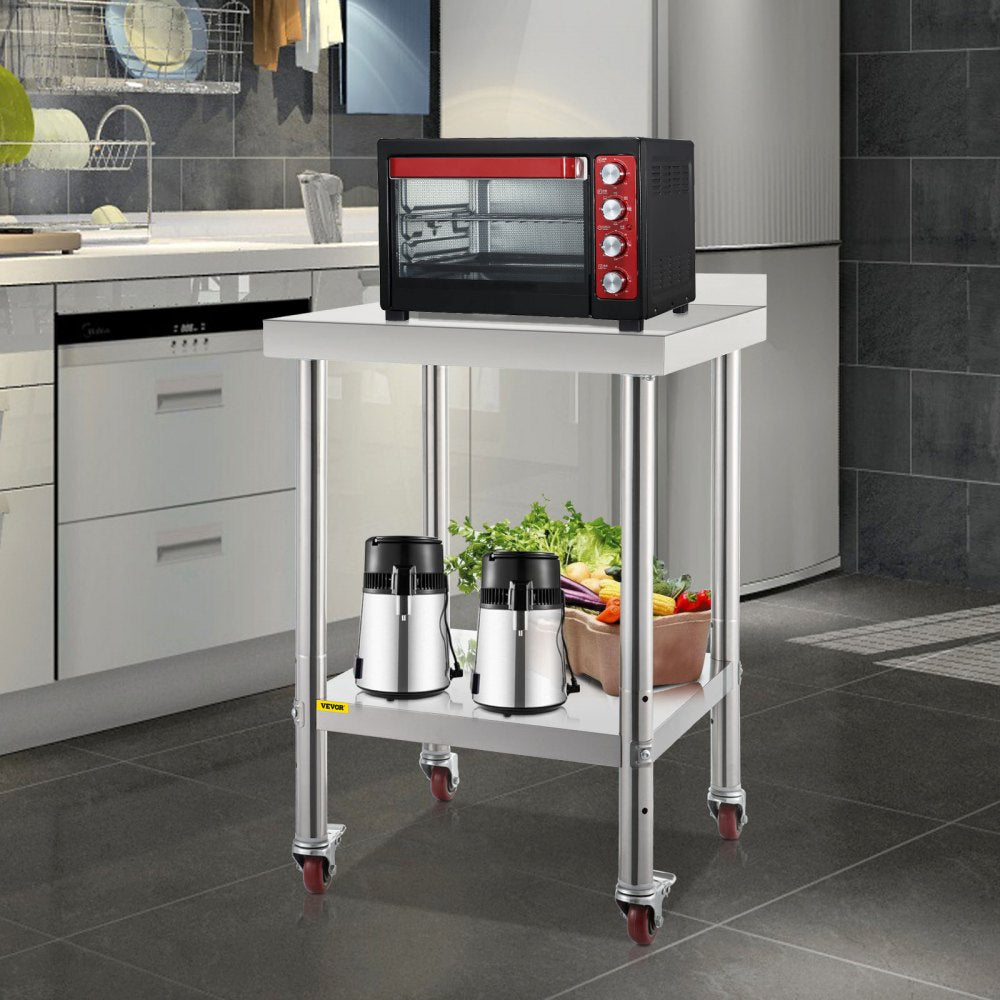 VV-SSWT-BJL-2424 - Heavy-Duty Stainless Steel Prep Table with 440lbs Capacity