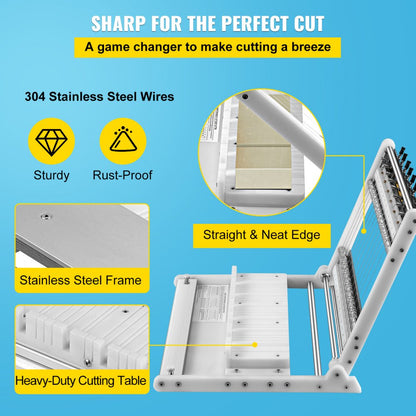 15*16*6 - VEVOR Adjustable Soap Cutter for 1-15 Bars, Stainless Steel