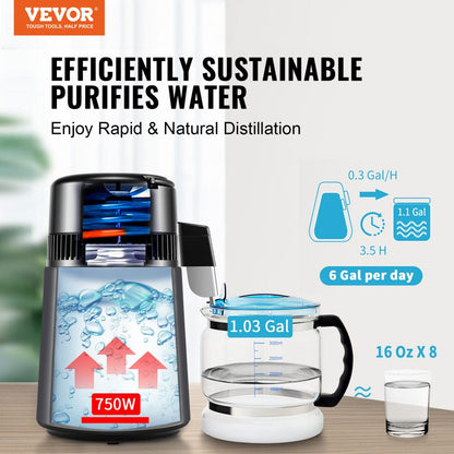 YMK40202 - 4L Stainless Steel Water Distiller for Home Use