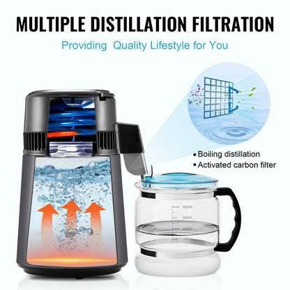 YMK40202 - 4L Stainless Steel Water Distiller for Home Use