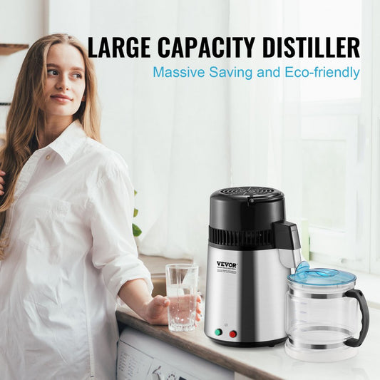 YMK40202 - 4L Stainless Steel Countertop Water Distiller, 750W Purifier