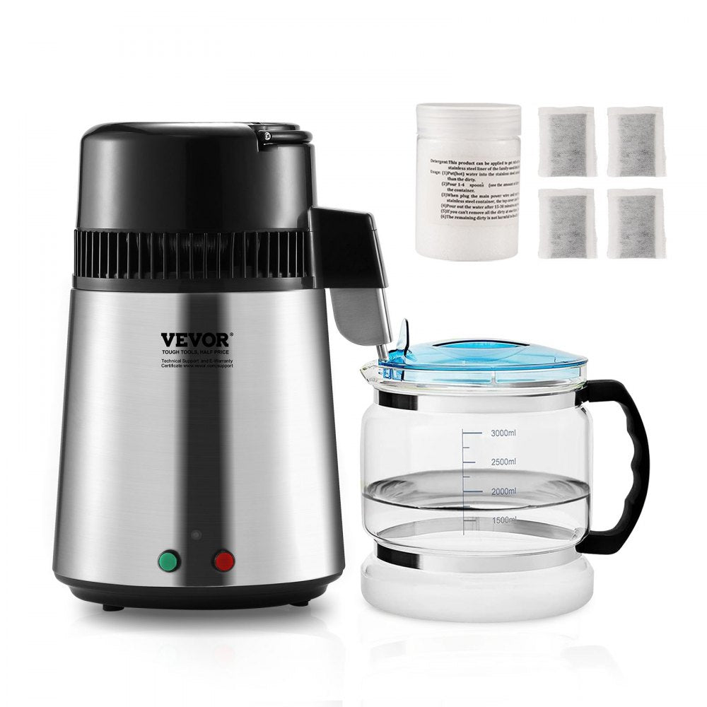 YMK40202 - 4L Stainless Steel Countertop Water Distiller, 750W Purifier