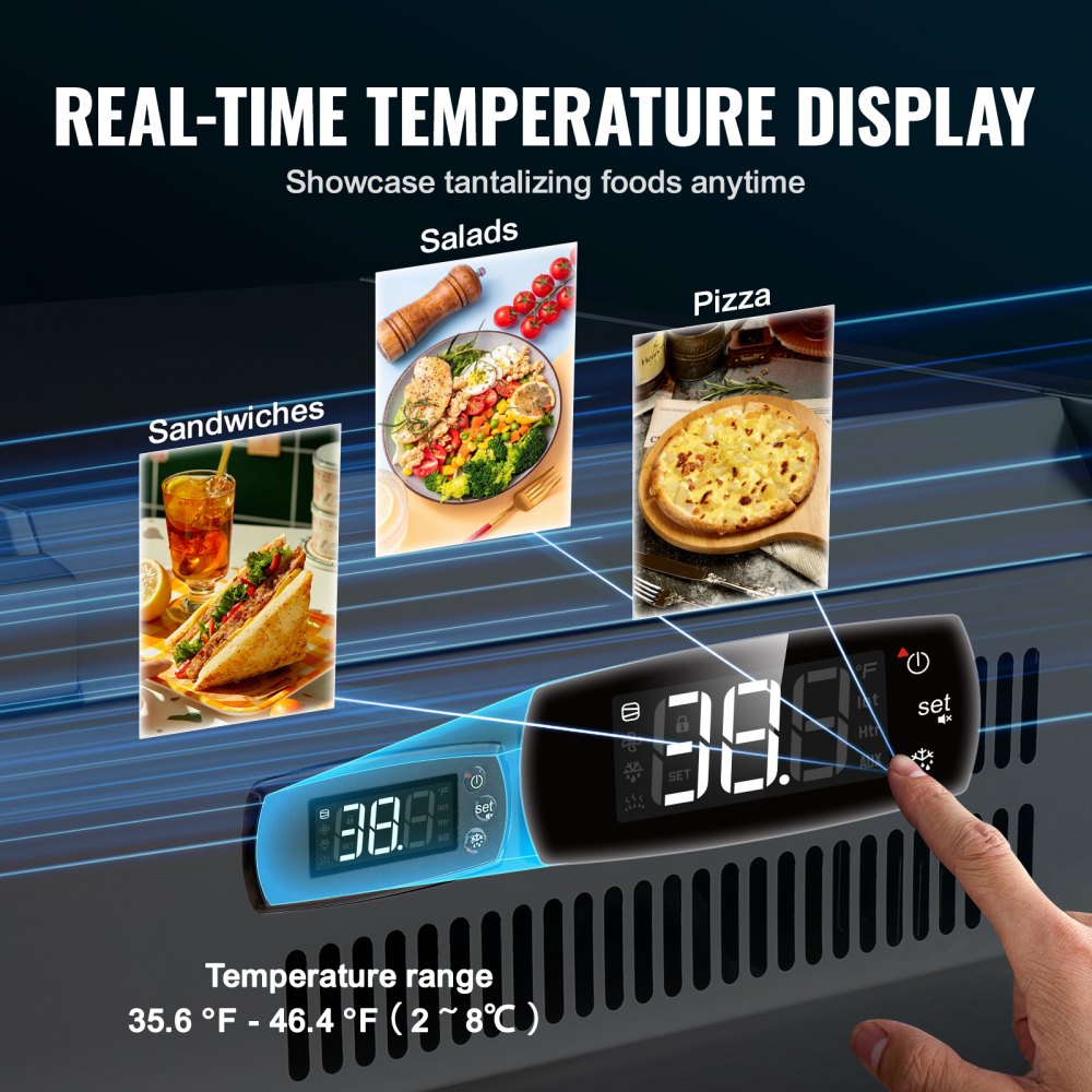 E27TW-G - Compact Refrigerated Prep Station with 8 Pans, 35-46°F