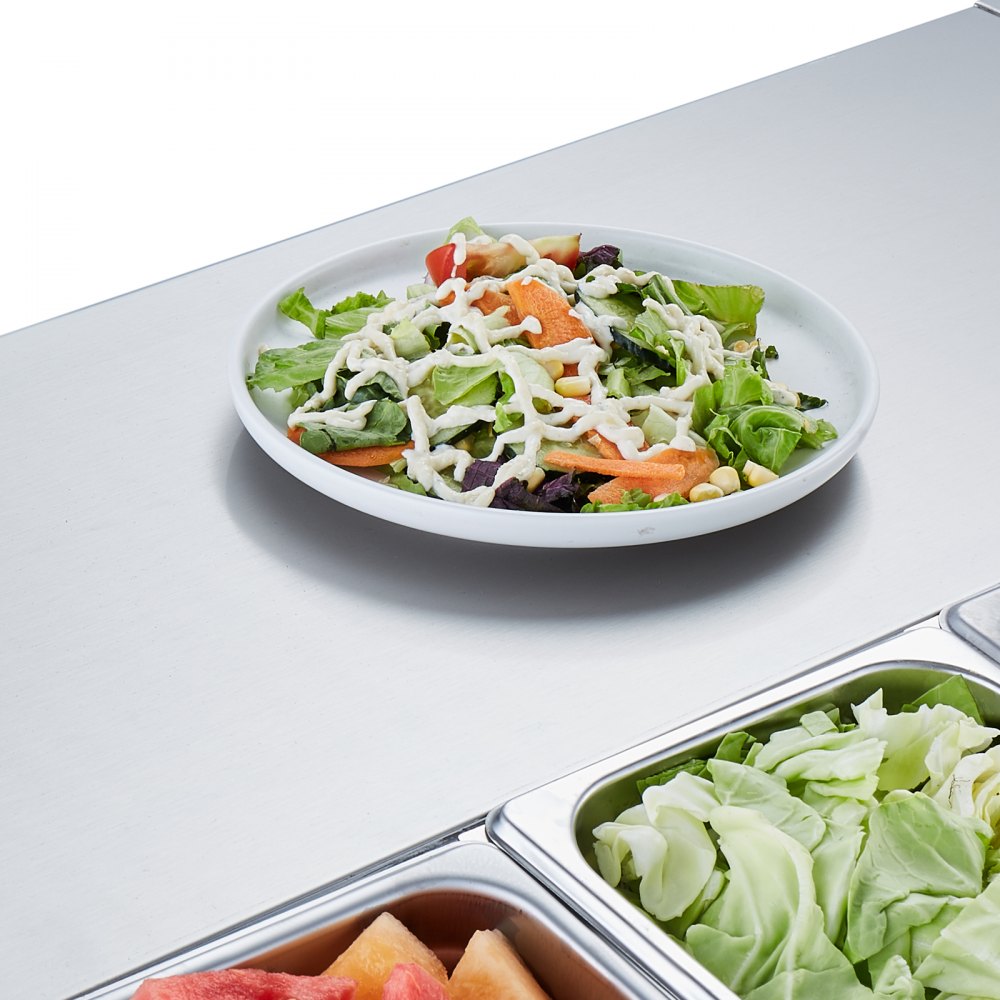 E27TW-G - Compact Refrigerated Prep Station with 8 Pans, 35-46°F
