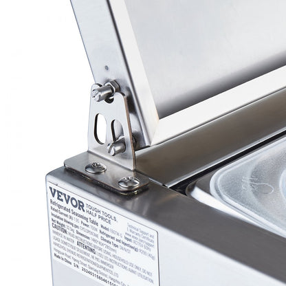 E71TW-G - VEVOR 160W Condiment Prep Station with Removable Lid