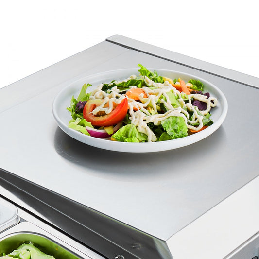 E71TW-G - VEVOR 160W Condiment Prep Station with Removable Lid