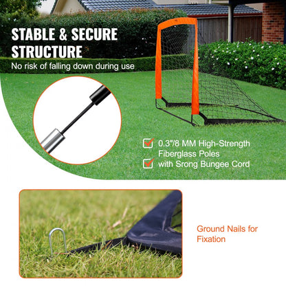 SSPDY4021AS - Lightweight Pop-Up Soccer Goal for Kids, Easy Setup & Carry
