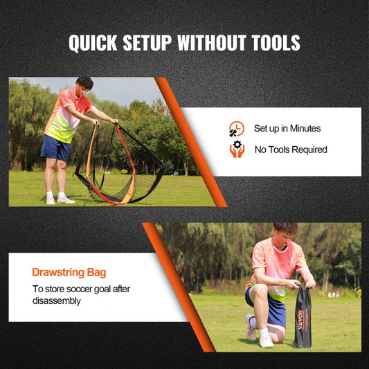 SSPDY4021AL - Lightweight 6.5ft Portable Soccer Goal - Easy Setup & Transport