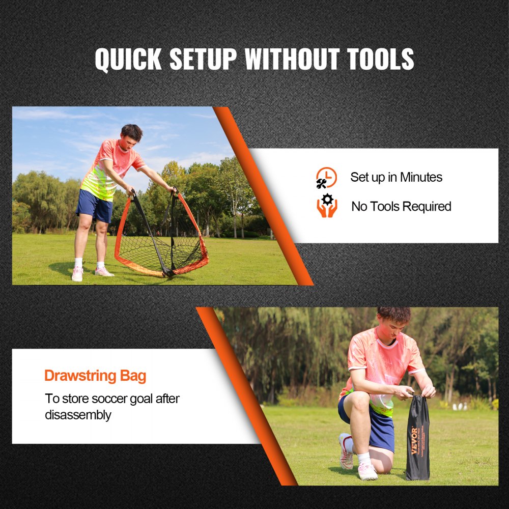 SSPDY4021AD - 4x3 ft VEVOR Lightweight Portable Soccer Goal, Ideal for Kids