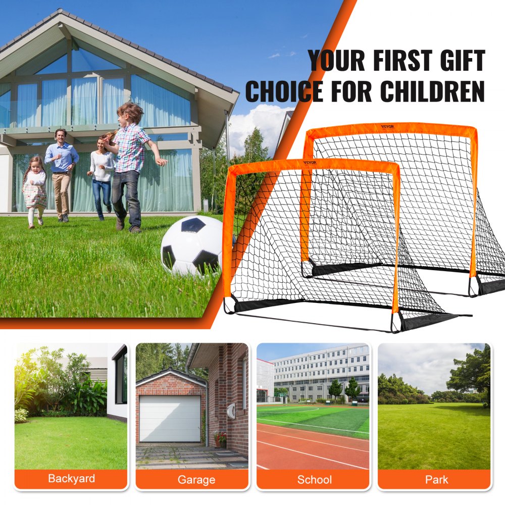 SSPDY4021AD - 4x3 ft VEVOR Lightweight Portable Soccer Goal, Ideal for Kids