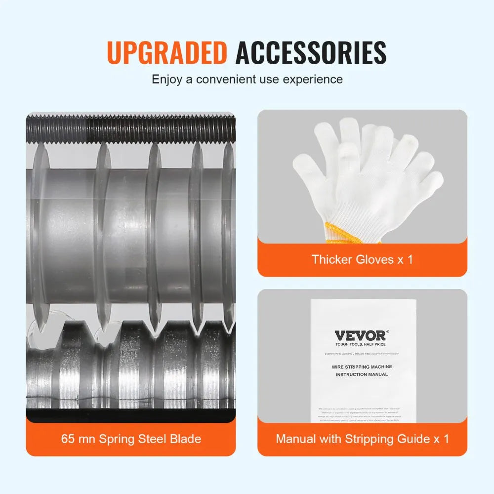 BXJDD60 - VEVOR 60W Automatic Wire Stripping Machine for 0.06-0.98" Wire