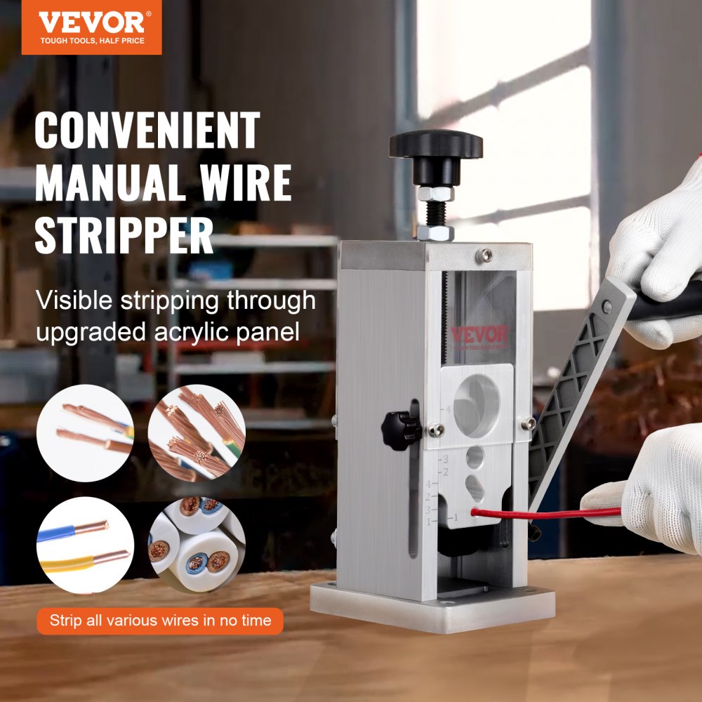 SD-002 - VEVOR Manual Copper Stripper, 0.06''-1.57'' Gauge Range