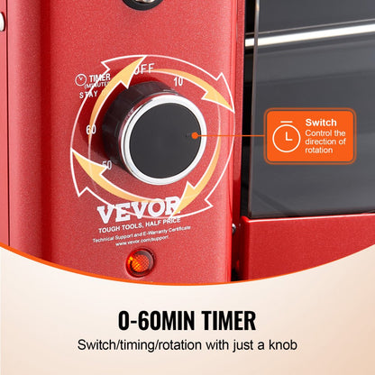 BD-02X - Electric 360° Rotating BBQ Grill for Juicy Meat Cooking