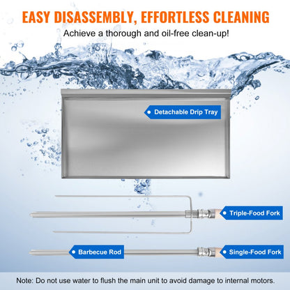 ZH-9325R - 5-String Stainless Steel Shawarma Grill with Dual Ceramic Burners