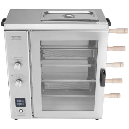 ZH-9325R - 5-String Stainless Steel Shawarma Grill with Dual Ceramic Burners