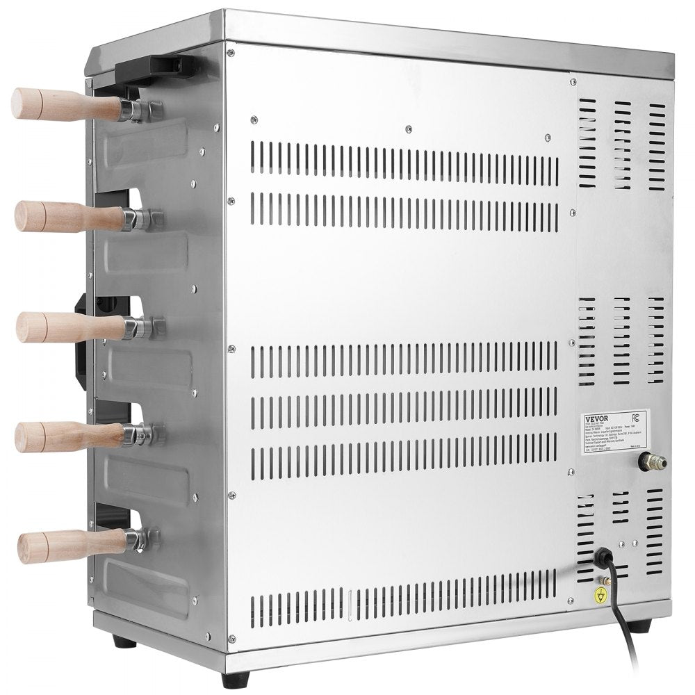 ZH-9325R - 5-String Stainless Steel Shawarma Grill with Dual Ceramic Burners