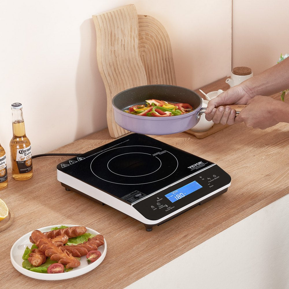 K1001-2 - 1500W Portable Induction Cooktop with LED Display & Touch Controls