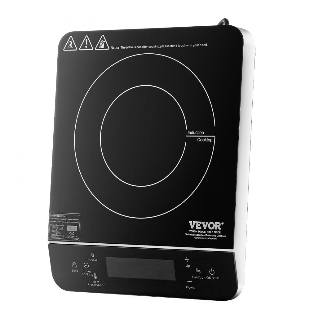 K1001-2 - 1500W Portable Induction Cooktop with LED Display & Touch Controls
