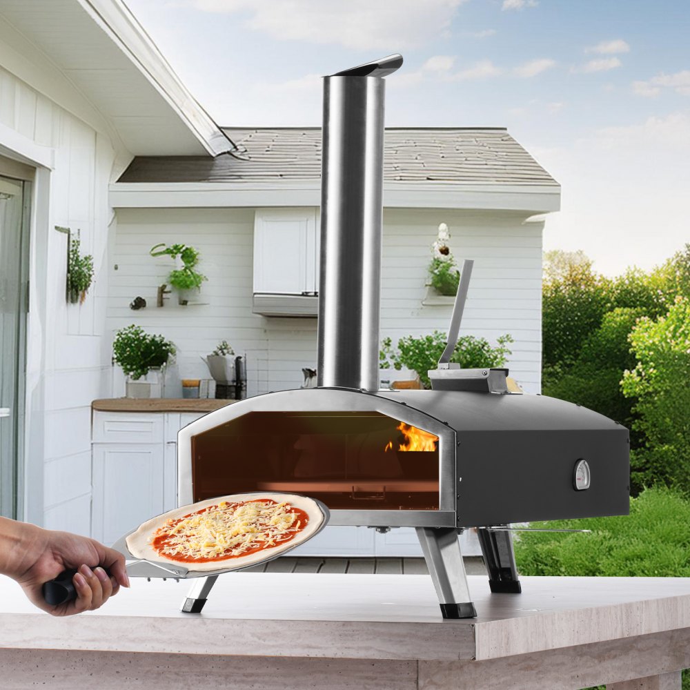 GB-PO12R - 12-Inch Portable Wood Pellet Oven with Rotating Stone