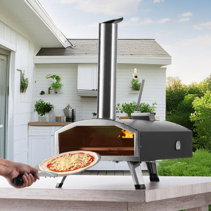 GB-PO12R - 12-Inch Portable Wood Pellet Oven with Rotating Stone