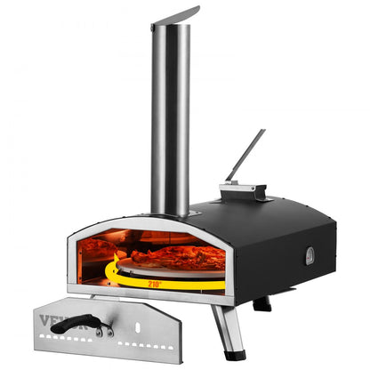 GB-PO12R - 12-Inch Portable Wood Pellet Oven with Rotating Stone