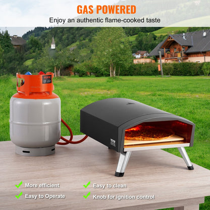 GB-GO12D - Portable Gas Pizza Oven, Bakes 12" Pizzas in 90 Seconds