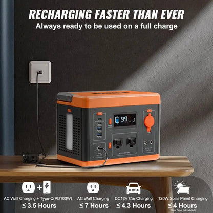 296WHBJCNDY - Compact Portable Power Station with LCD Screen & 296Wh Capacity