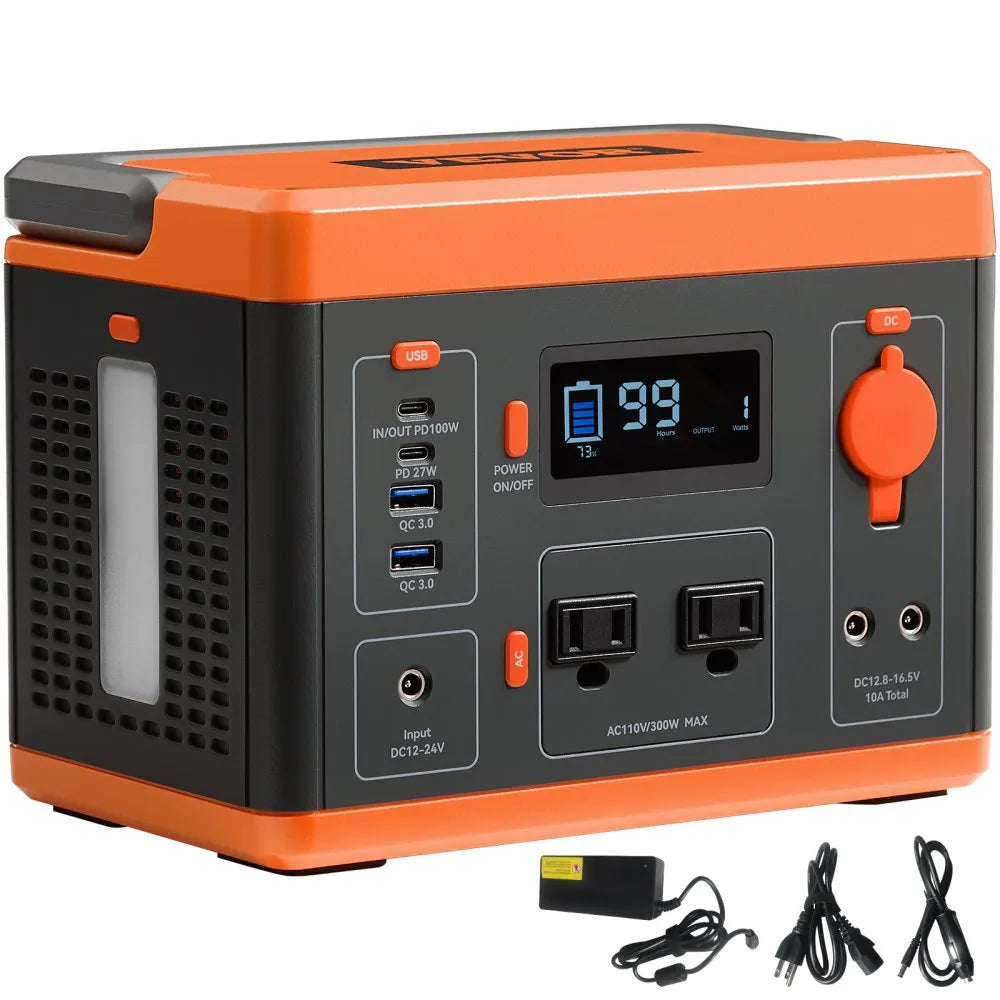 296WHBJCNDY - Compact Portable Power Station with LCD Screen & 296Wh Capacity