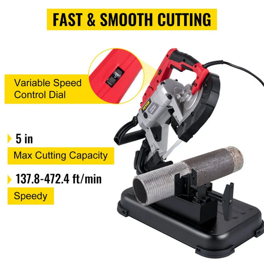 5inMGCC1000-4 - 10 Amp Portable Bandsaw with LED Guide and 127mm Capacity