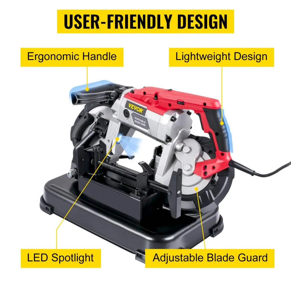 5inMGCC1000-4 - 10 Amp Portable Bandsaw with LED Guide and 127mm Capacity