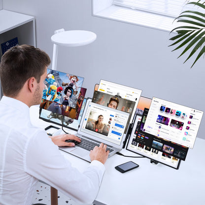 DR145 - 14" FHD Portable Laptop Screen Extender for Work & Gaming