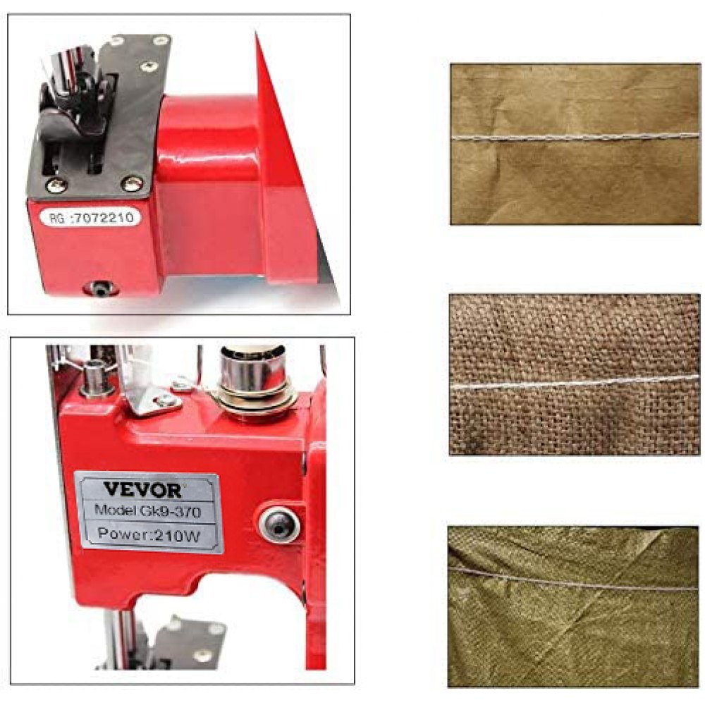 GK9-370 - Portable VEVOR Bag Closer Machine, High Speed, Adjustable Settings