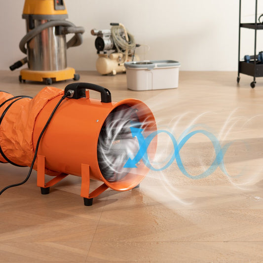 BT-SHT8A-U(S)10 - Heavy-Duty Portable Ventilator with 33ft Duct Hose, 1070 CFM