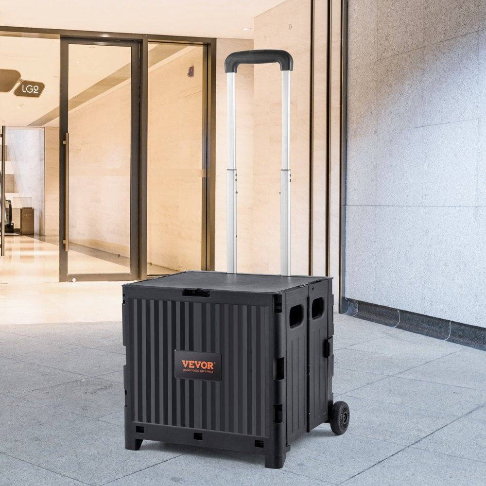 8821 - Portable Foldable Utility Cart, 80 lbs Capacity, Easy Telescoping Handle