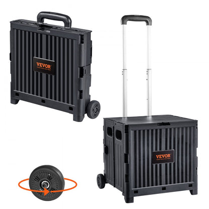 8821 - Portable Foldable Utility Cart, 80 lbs Capacity, Easy Telescoping Handle