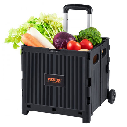 8821 - Portable Foldable Utility Cart, 80 lbs Capacity, Easy Telescoping Handle