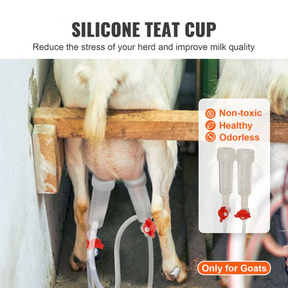 9JYZ-3 - Efficient VEVOR Goat Milking Machine with 3L Stainless Steel Bucket